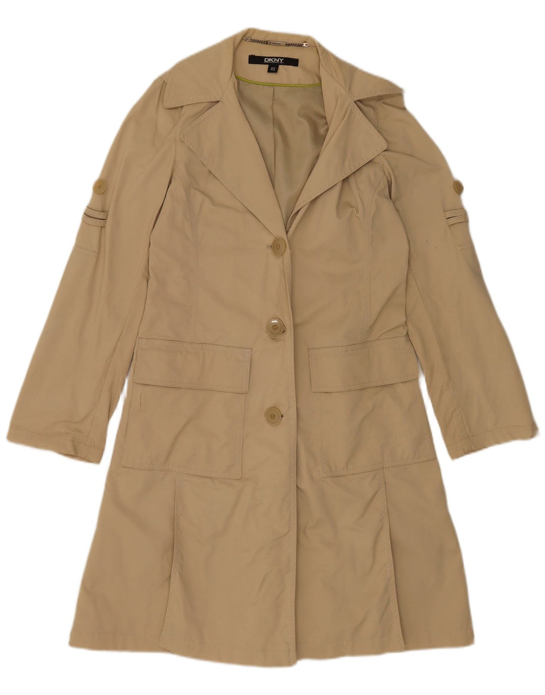 Dkny damski trencz oversize UK 6 XS, brązowa bawełna