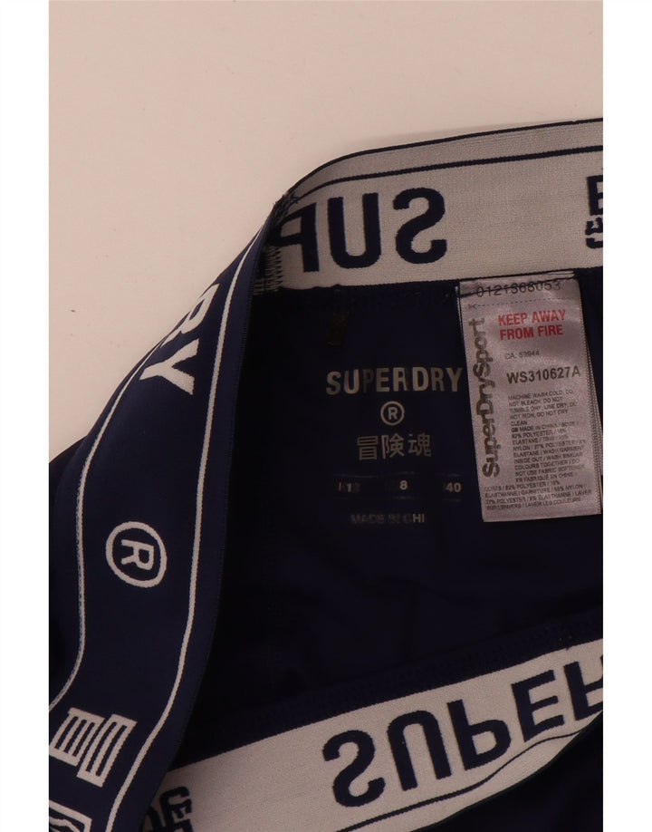 Damskie legginsy Superdry Graphic UK 12, średni granatowy, poliester
