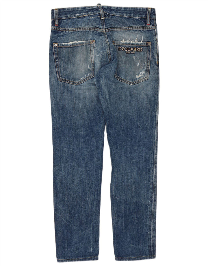 Dsquared Męskie dżinsy w trudnej sytuacji IT 46 Small W32 L30 Niebieska bawełna