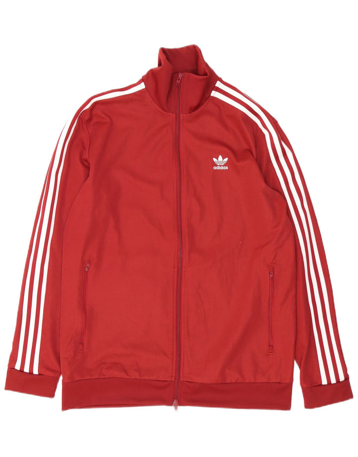 Adidas Męska bluza dresowa, duża, bordowa, poliester