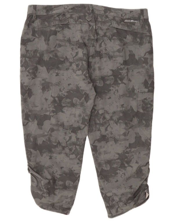 Spodnie damskie Capri Cargo Eddie Bauer US 14 XL W38 L21 Szary kamuflaż
