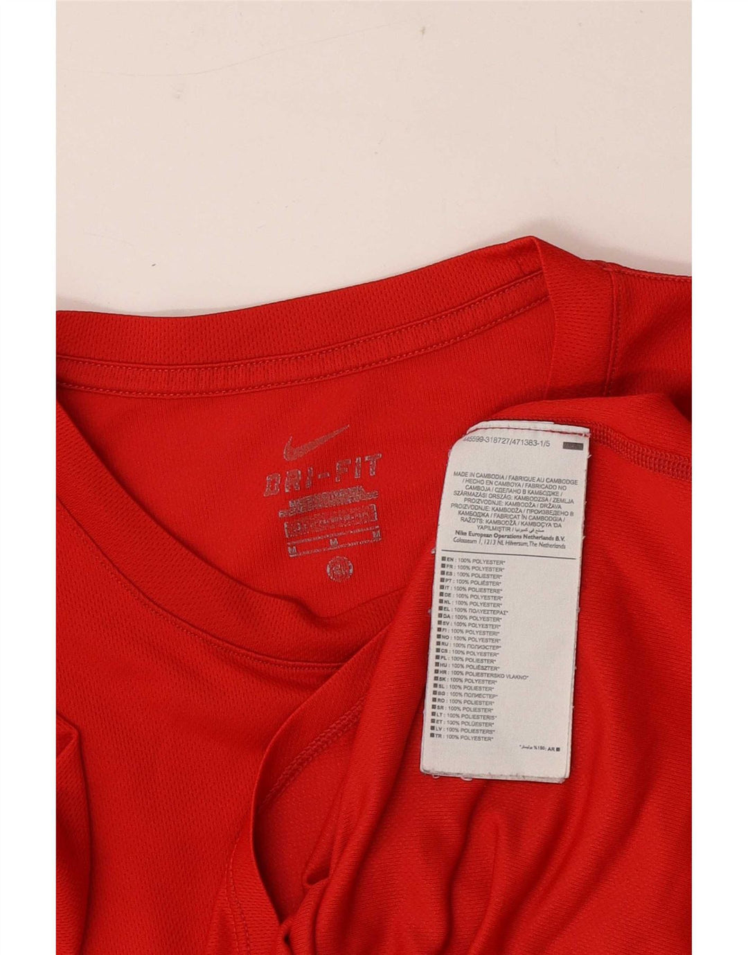 Męski T-shirt z grafiką Nike, średni czerwony poliester