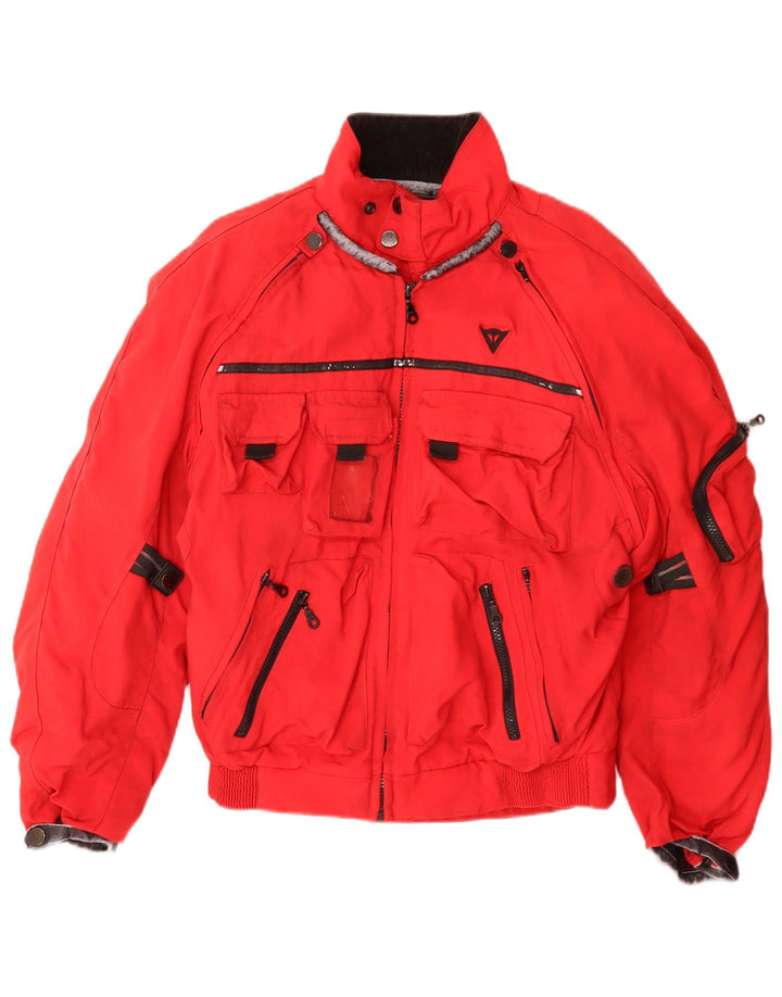 Męska kurtka wyścigowa Dainese, rozmiar 50, średni czerwony nylon