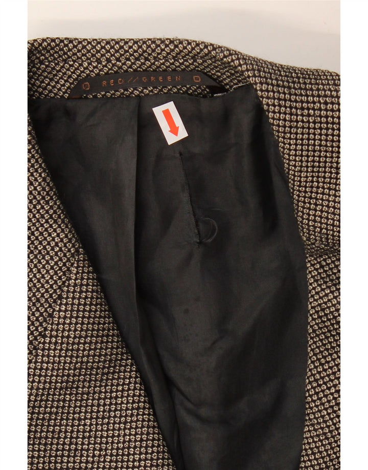 REDGREEN Męska marynarka zapinana na 3 guziki EU 50, duża, szara, wełniana w cętki