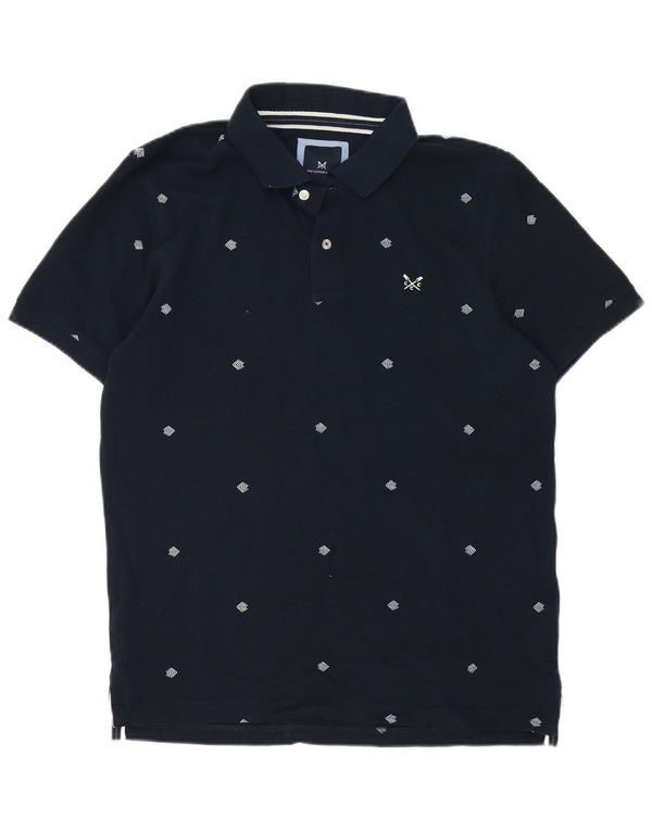 Crew Clothing Męska koszulka polo duża, bawełniana w granatowe cętki