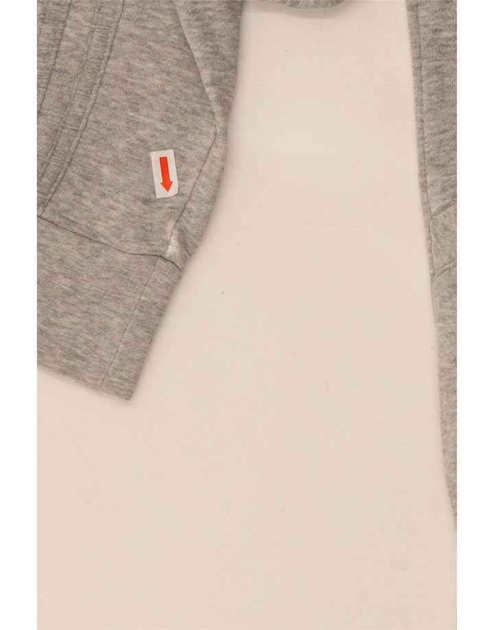 Damska kurtka dresowa Adidas z grafiką, UK 8, mała, szara, nakrapiana bawełna