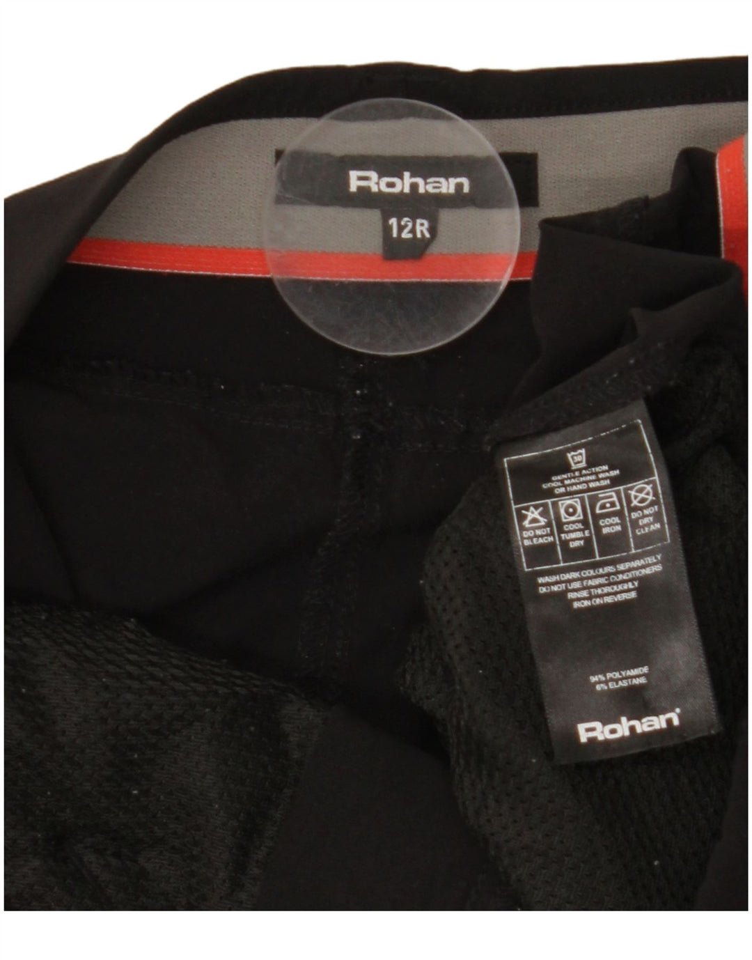 Damskie spodnie typu chino ROHAN UK 12 Medium W30 L30 Czarny poliamid