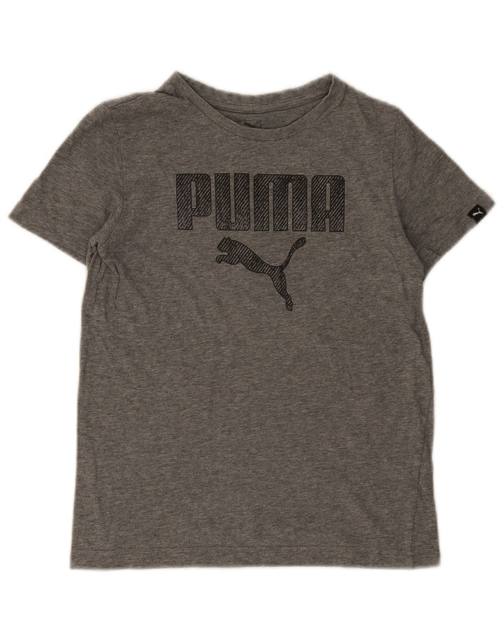 Chłopięcy T-shirt z grafiką Puma 11-12 lat, szary