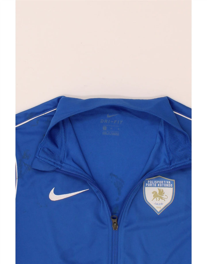 NIKE Mens Dri Fit Graphic Tracksuit Top Jacket Medium Blue Polyester Vintage Nike and Second-Hand Nike from Messina Hembry 