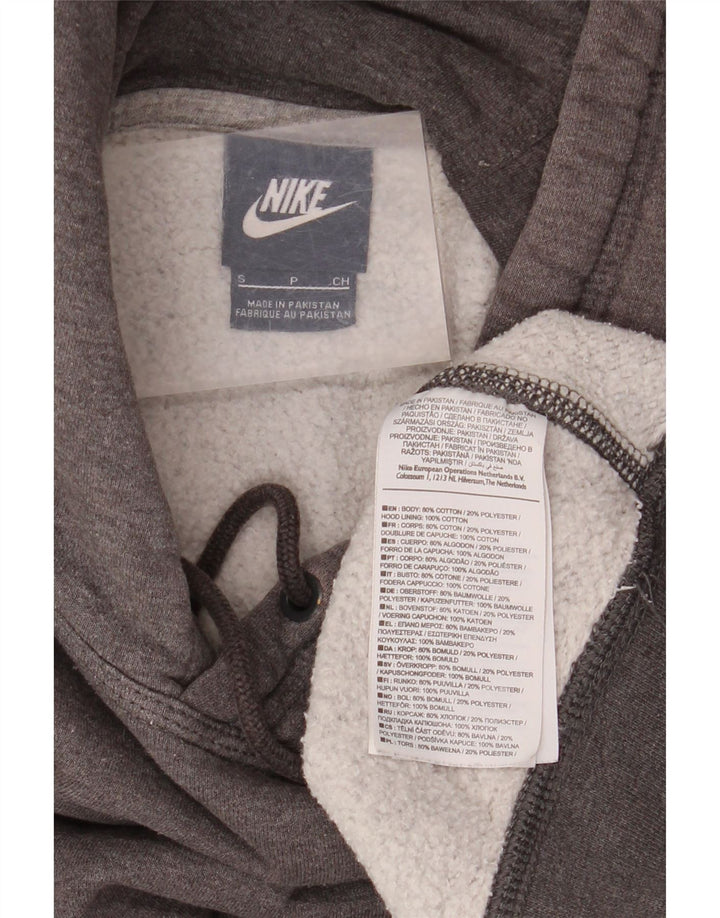 Męski sweter z kapturem Nike, mały, szary, bawełniany