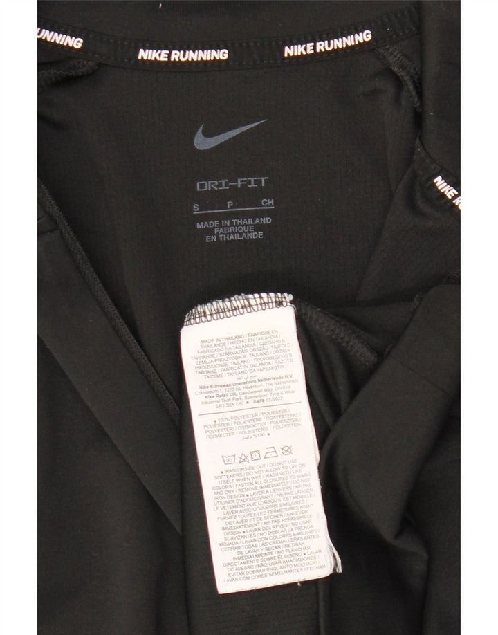 Damski dres NIKE Dri Fit z zamkiem błyskawicznym na szyi, UK 10, mały czarny