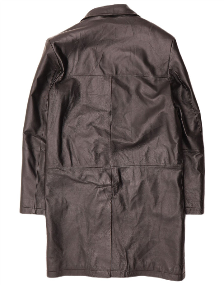 Conbipel Męski płaszcz skórzany IT 46 Mała czarna skóra