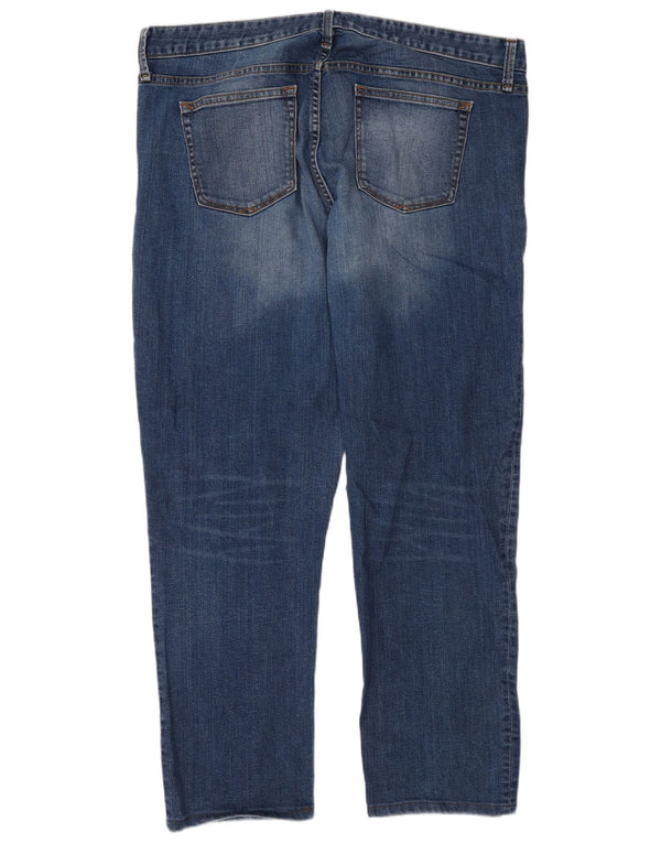 Damskie dżinsy Gap Tall Straight UK 18 XL W34 L30 Niebieskie bawełniane