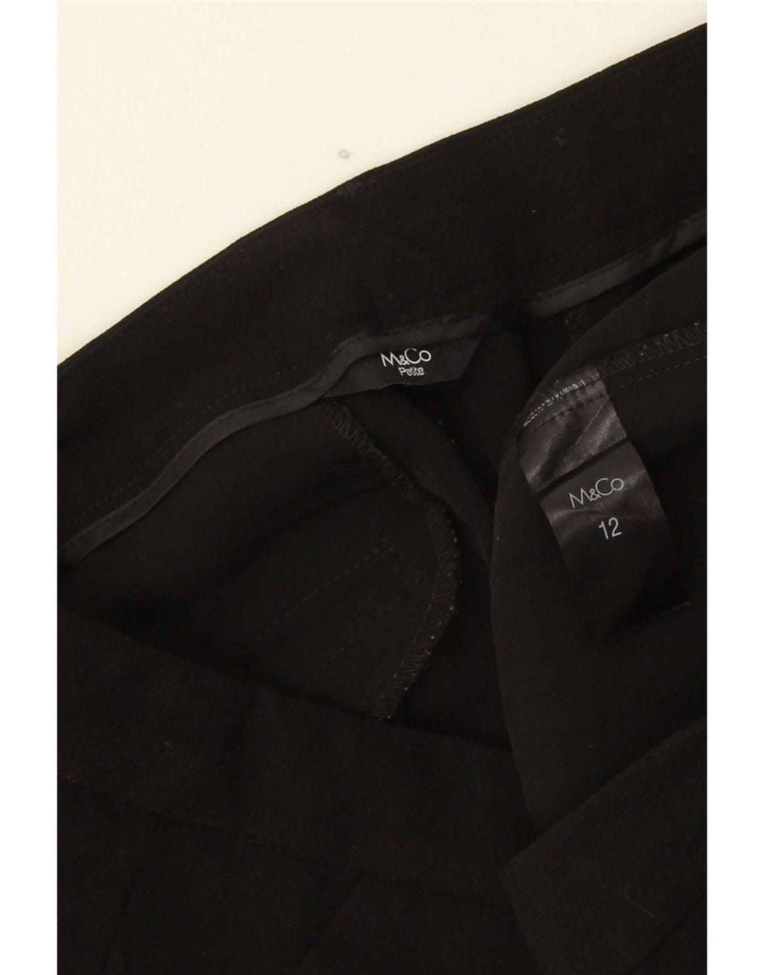 Spodnie damskie M&Co Slim Chino UK 12 Medium W32 L25 Czarny poliester