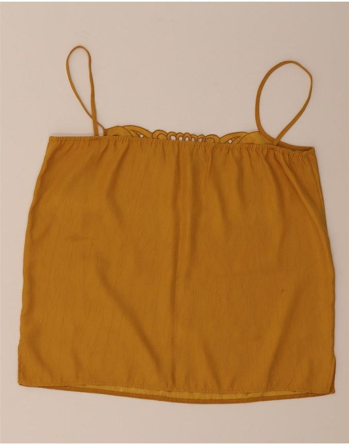 Vintage damski top na ramiączkach IT 42 średni żółty