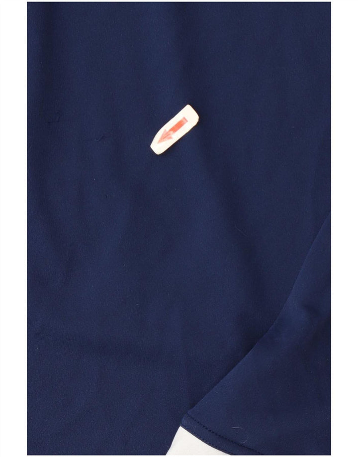 Męska koszulka Adidas Climalite Top, średnia, granatowa, poliester z blokami kolorów