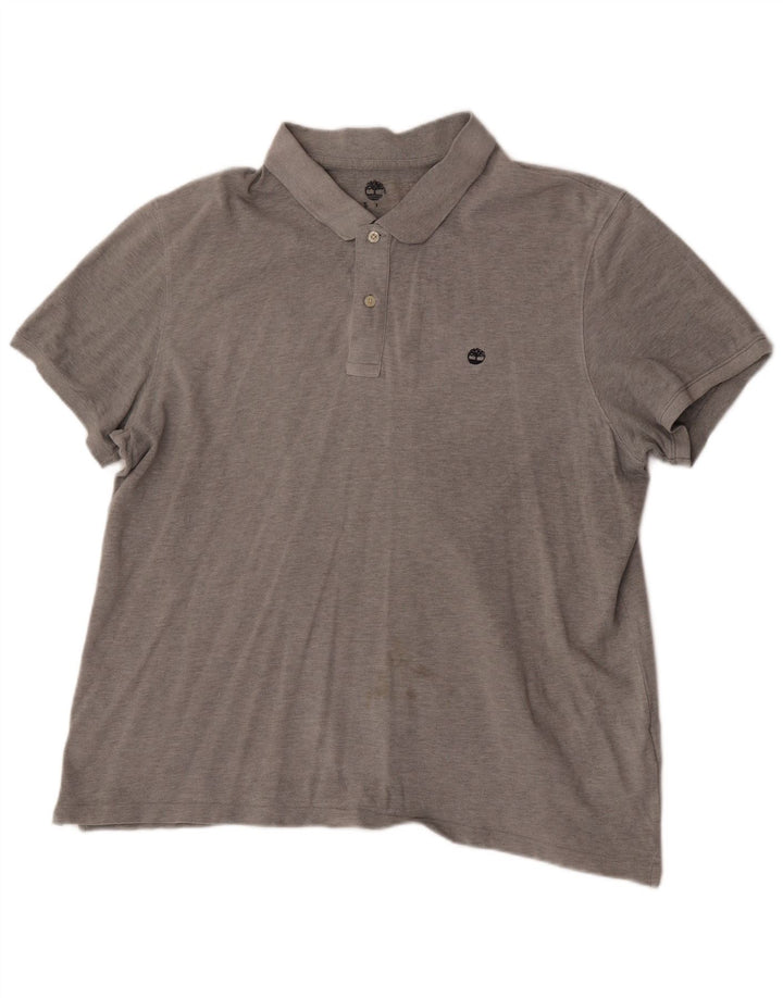 Męska koszulka polo Timberland XL, szara bawełna