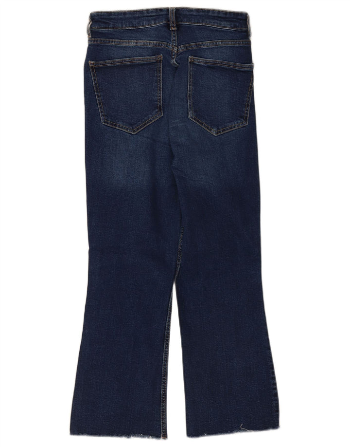 Damskie jeansy Crop Flared Zara EU 40 Medium W30 L25 Granatowe