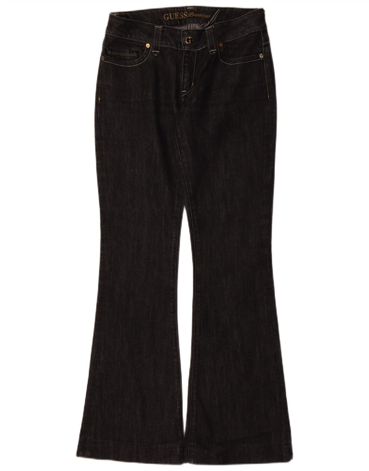 Guess Damskie Rozkloszowane Dżinsy W29 L32 Czarne Bawełniane