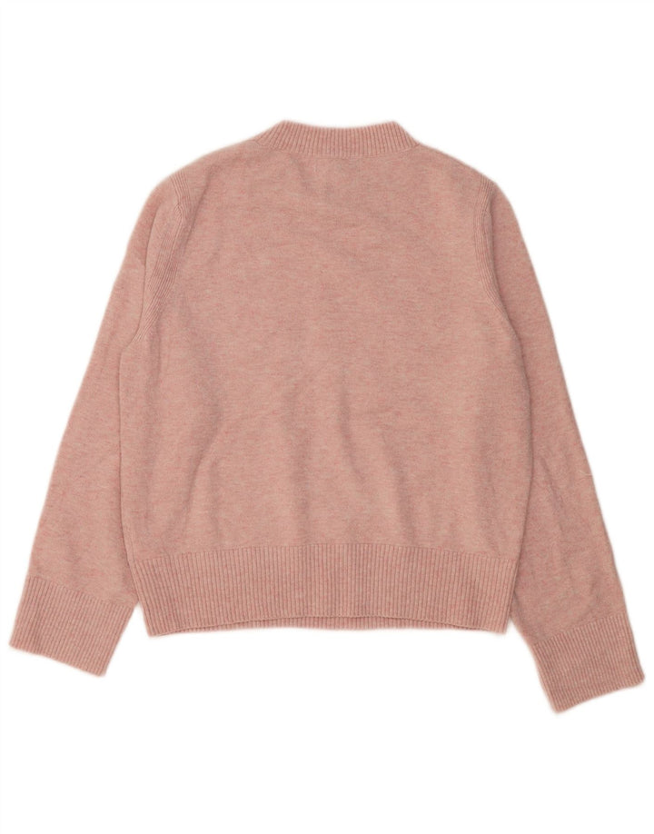 Damski sweter Marks & Spencer z graficznym wycięciem pod szyją, UK 14, średni róż