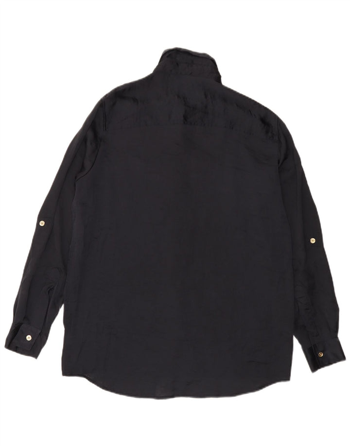 MICHAEL KORS Damska długa koszula oversize UK 10, mała, czarna, poliester