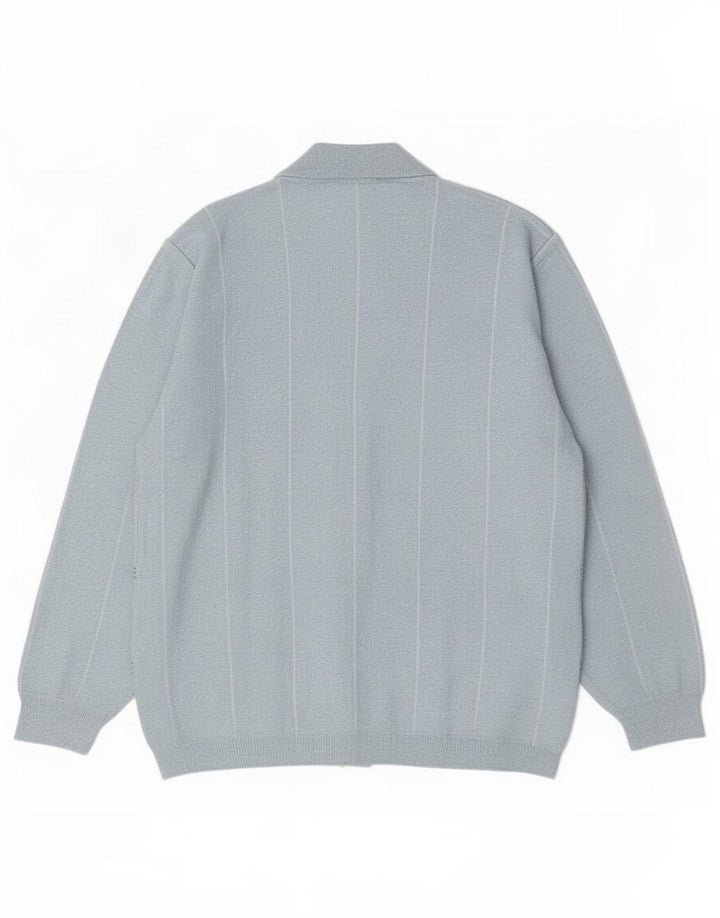 Sweter męski Rodes, duży, niebieski, akrylowy w kratkę