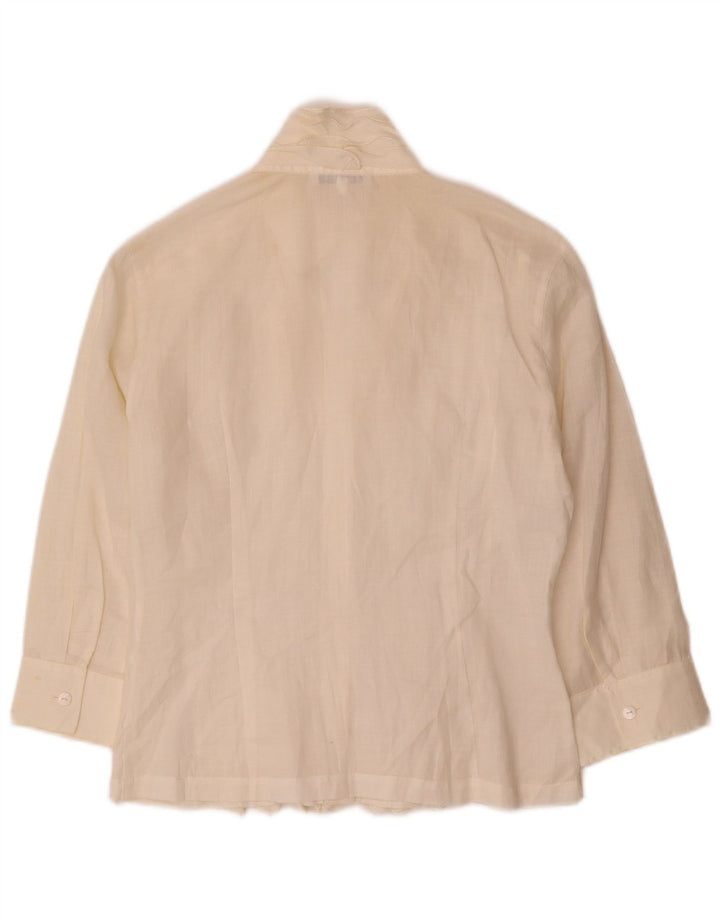 Damska bluzka koszulowa oversize z rękawem 3/4 Naracamicie US 0 XS Off White