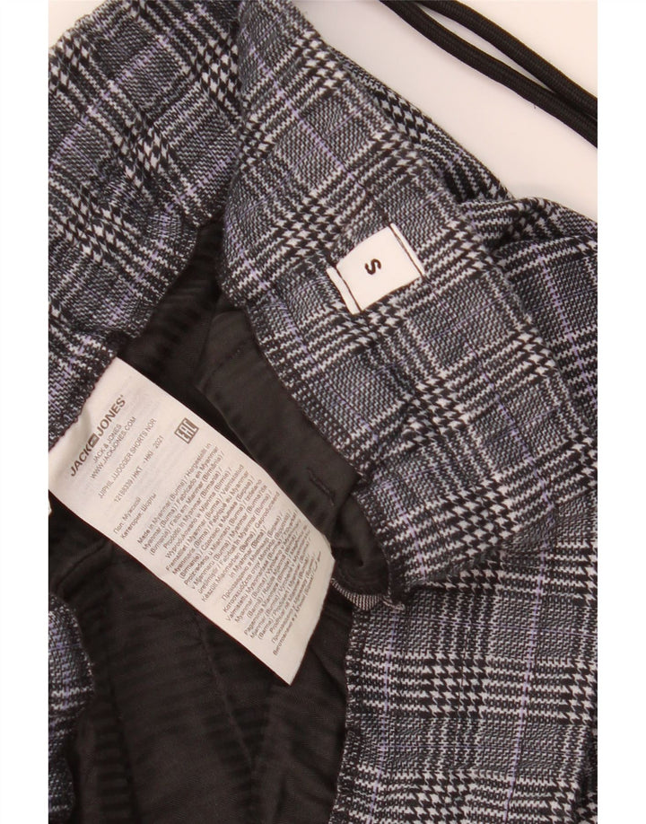 Męskie spodenki chino Jack & Jones, małe W29, szary poliester w kratę