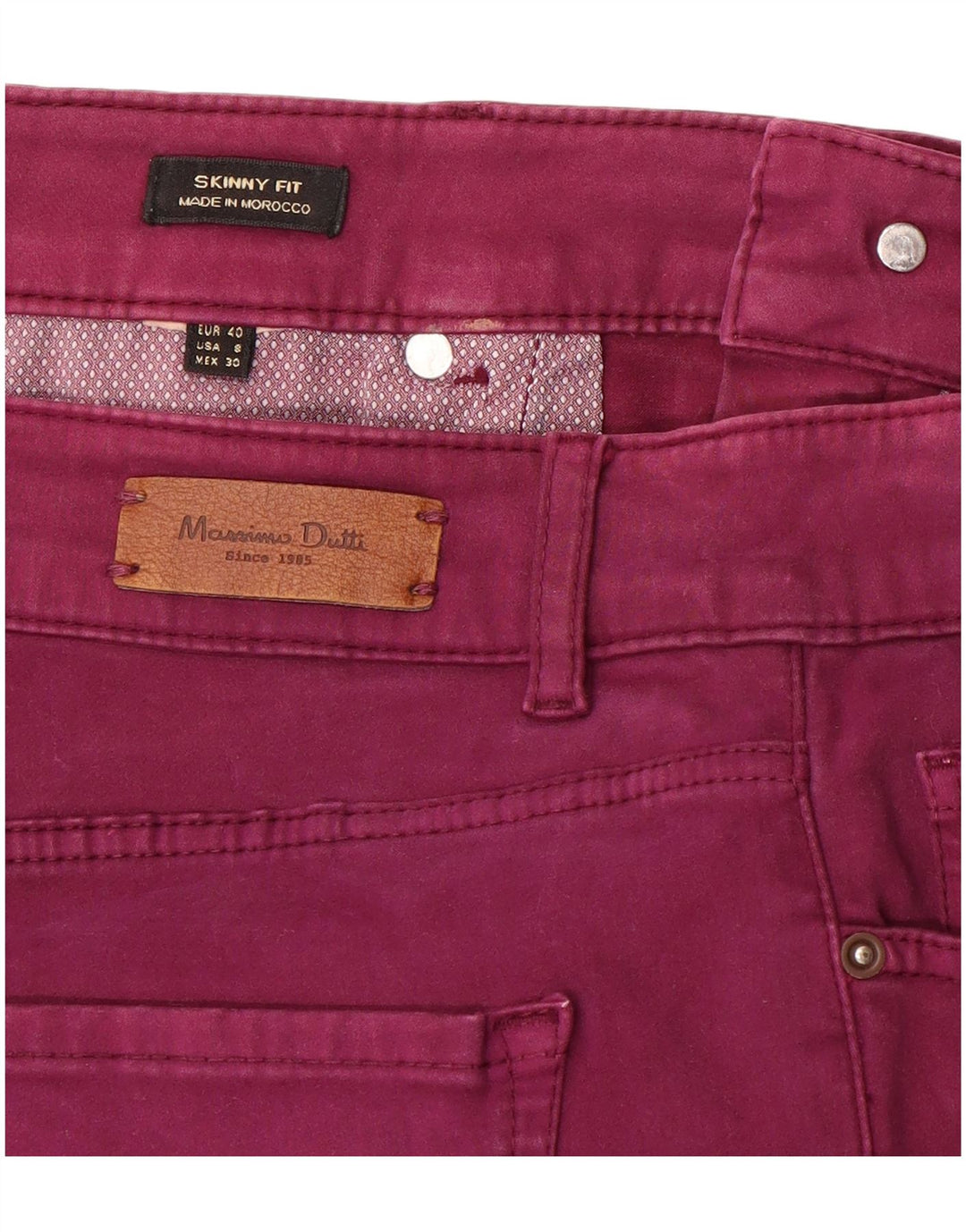 Damskie jeansy Skinny Massimo Dutti EU 40 Medium W30 L30 Fioletowe