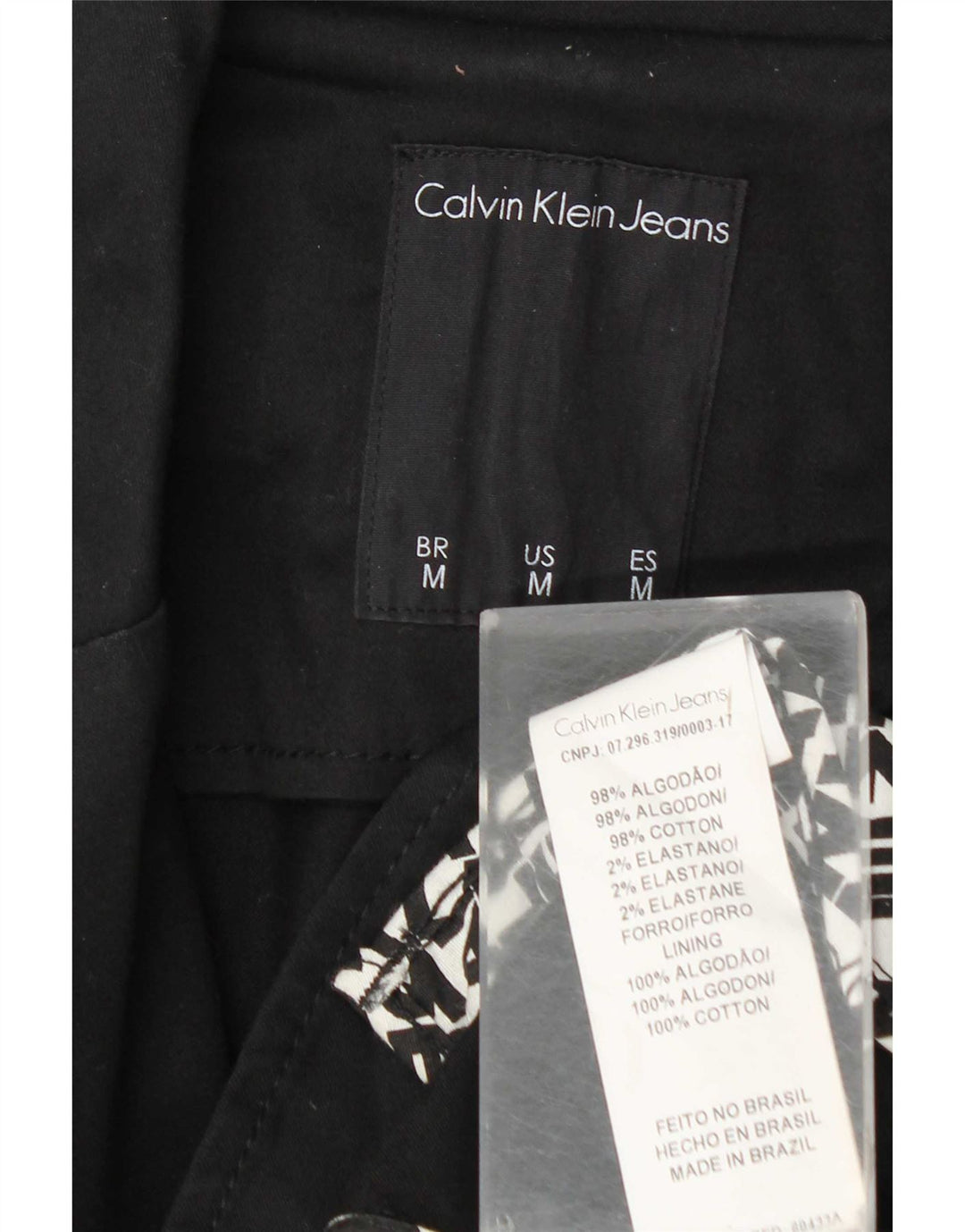 Męska marynarka zapinana na 2 guziki Calvin Klein Jeans UK 38, średnia czarna bawełna
