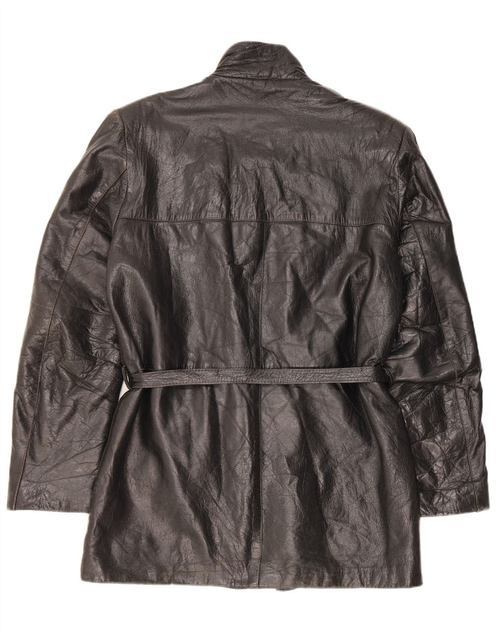 Vintage damska kurtka skórzana IT 48 XL czarna