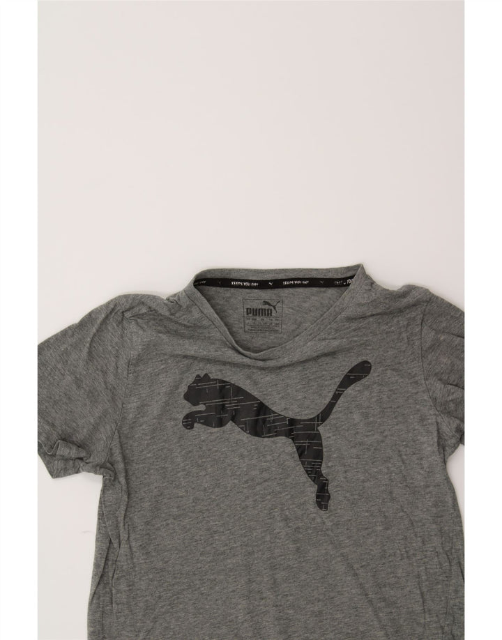PUMA Boys Graphic T-Shirt Top 11-12 Years  Grey Vintage Puma and Second-Hand Puma from Messina Hembry 