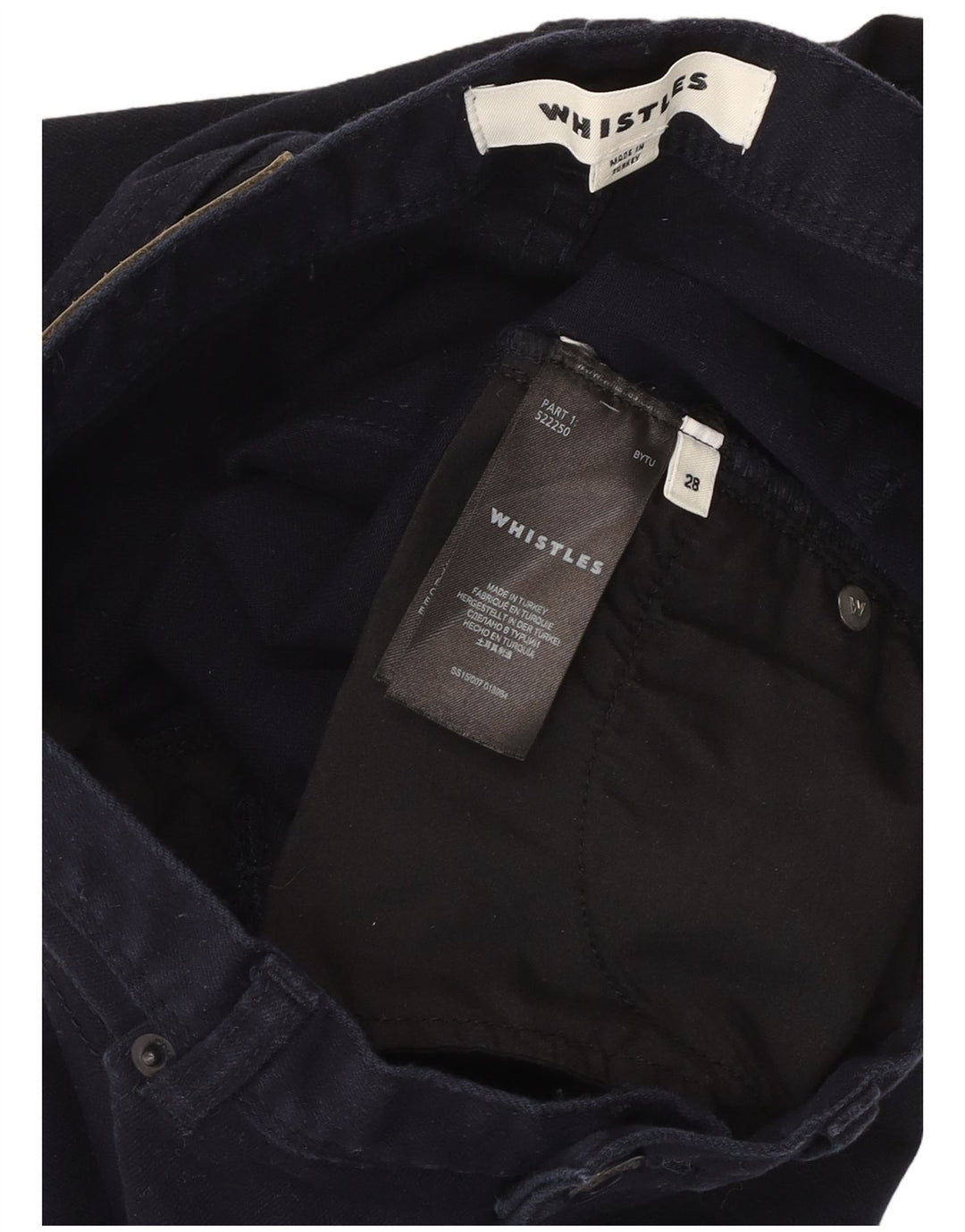 WHISTLE Damskie jeansy skinny W28 L29 Granatowe, bawełniane