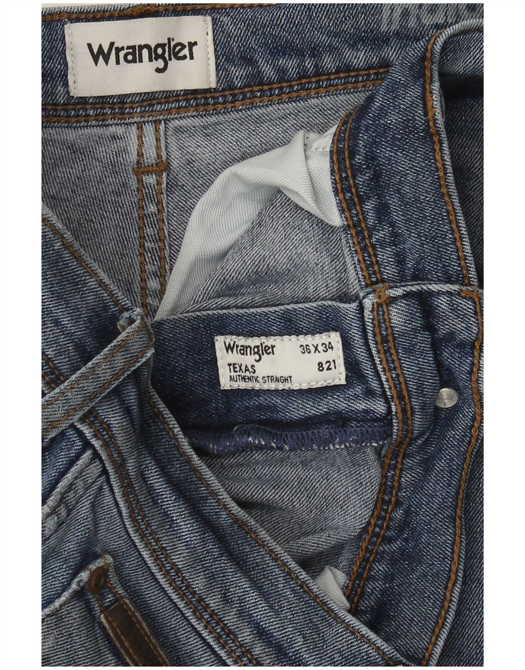 Męskie jeansy Wrangler Texas Straight W36 L32 Niebieskie