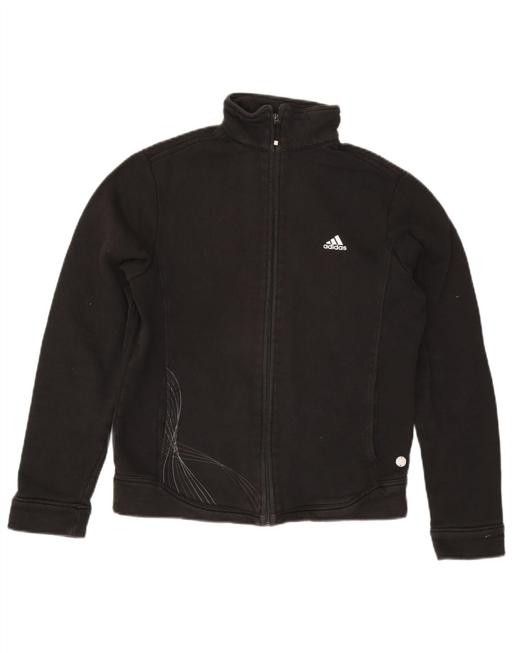 Damska kurtka dresowa Adidas UK 16, duża, czarna bawełna