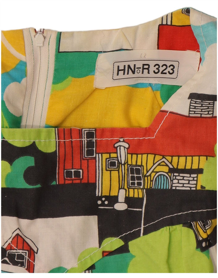 VINTAGE damska sukienka basic IT 42 średnia wielobarwna w kwiaty nowość