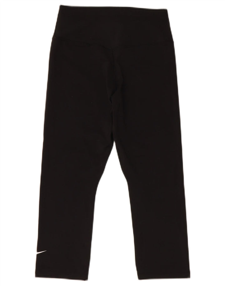 Damskie legginsy NIKE Dri Fit Capri UK 6 XS, czarny poliester