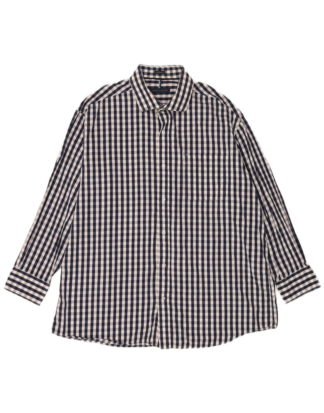 Koszula męska Tommy Hilfiger o regularnym kroju, rozmiar 17 1/2 XL, granatowa kratka