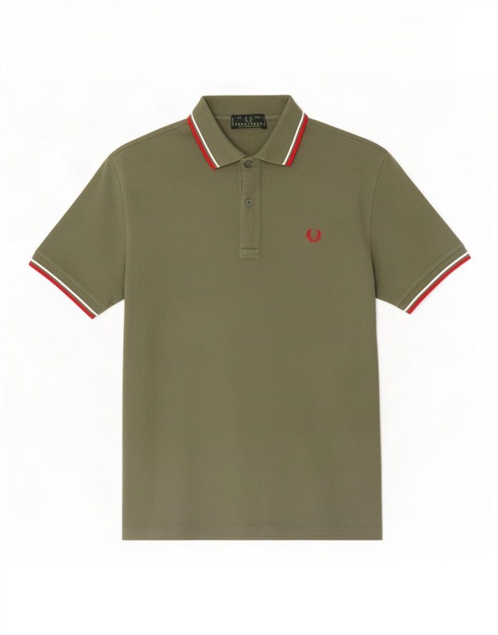 Męska koszulka polo Fred Perry, duża, bawełniana khaki