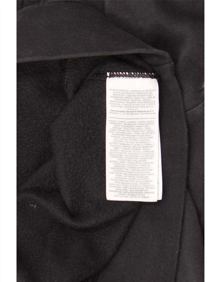 Męski sweter z kapturem Nike z grafiką, mały, czarny, bawełniany