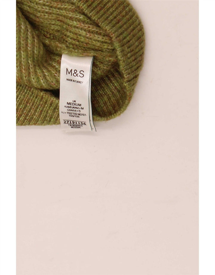 Marks & Spencer Damski podkoszulek z kamizelką i zamkiem błyskawicznym UK 14, średni khaki, nakrapiany