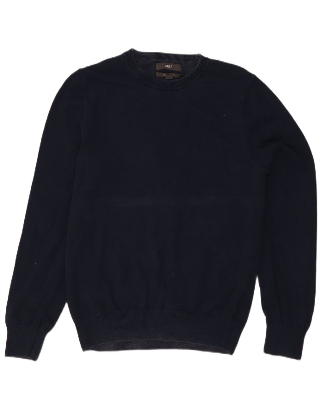 Marks & Spencer Damski sweter z okrągłym dekoltem, UK 10, mały, granatowy