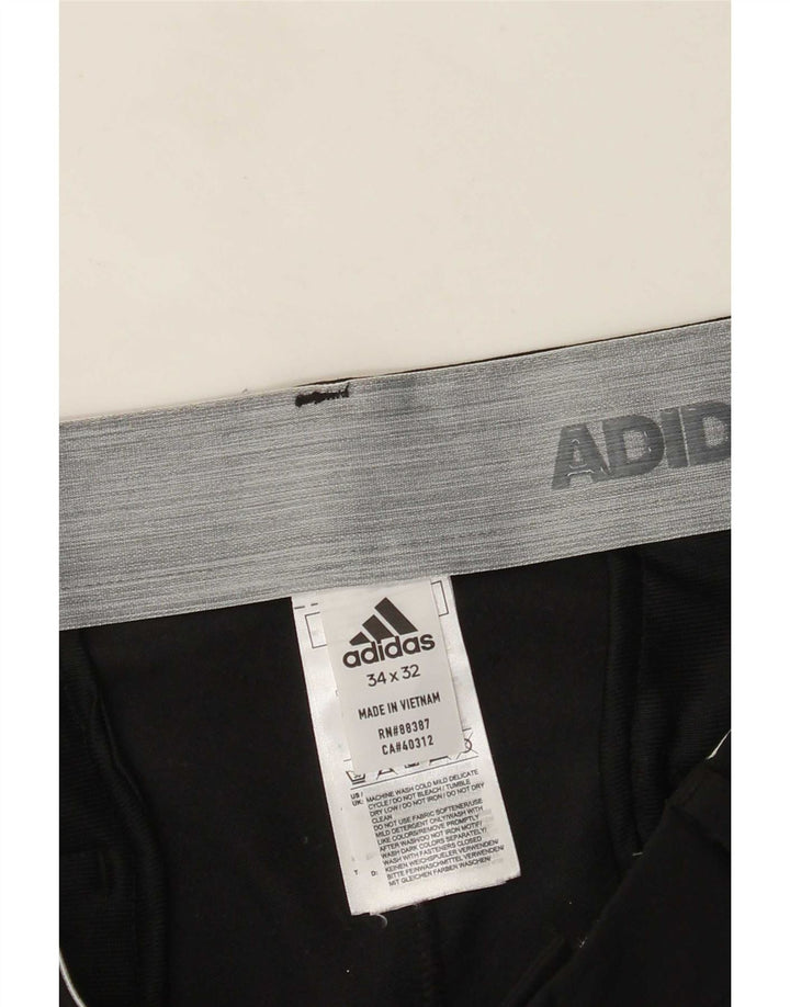 Adidas Męskie Proste Spodnie Chino W34 L32 Czarny Poliester