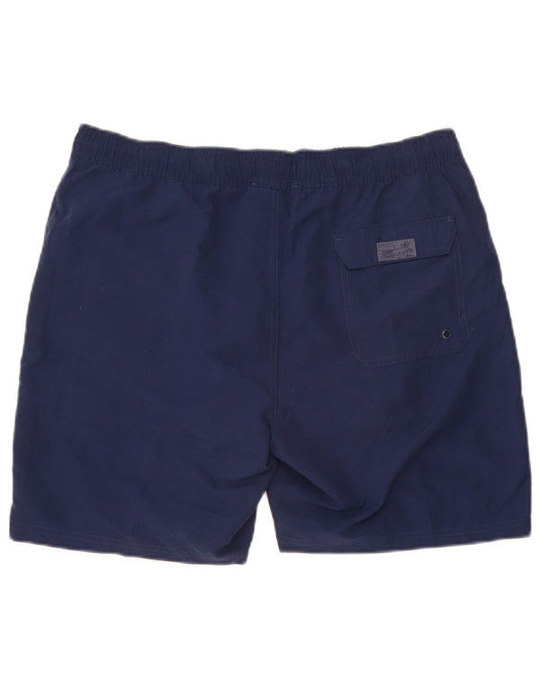 Izod Mens Slim Fit Swimming Shorts Large Navy Blue Polyester