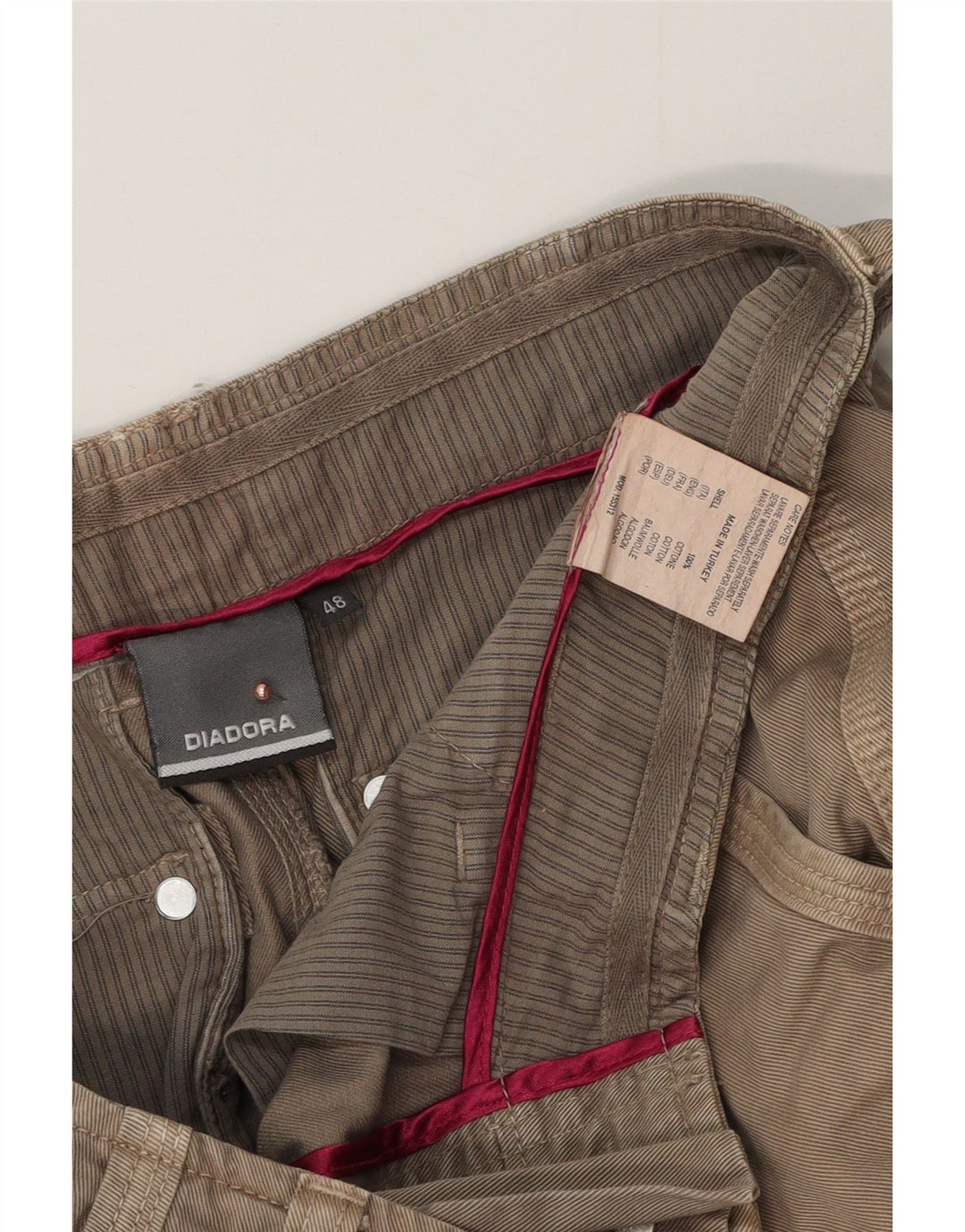 Męskie spodenki cargo Diadora IT 48 Medium W34 Beżowa bawełna