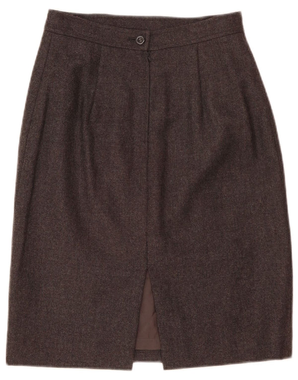 UNGARO Damska prosta spódnica IT 40 Small W26 Szara Cupro