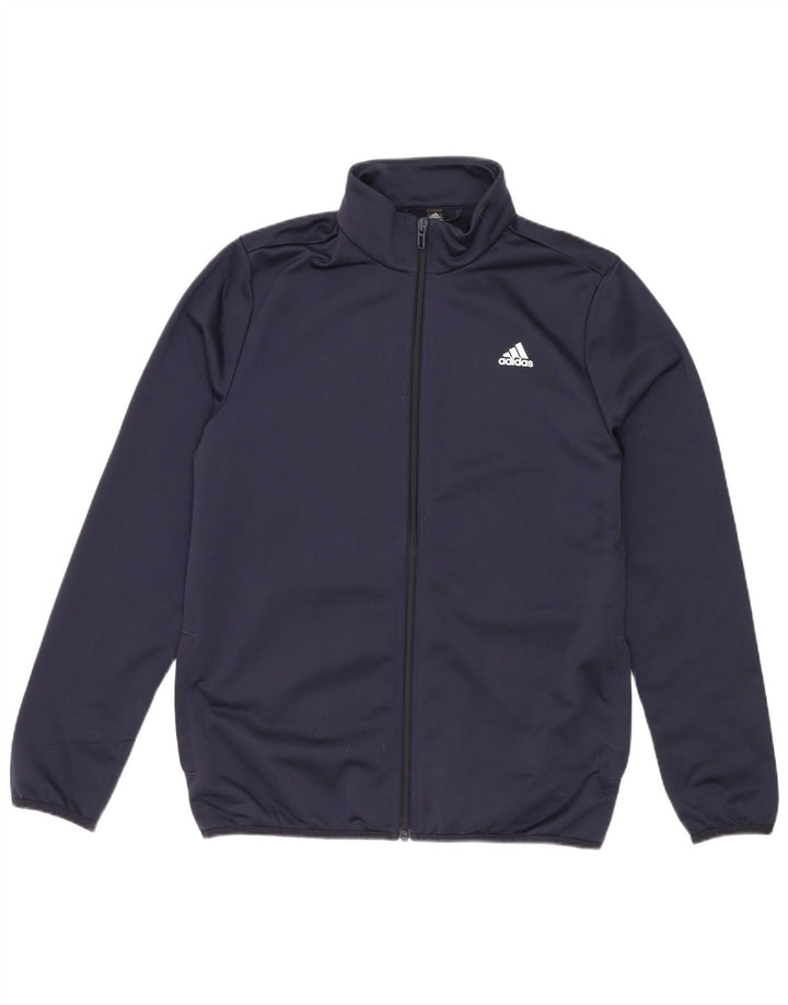 Chłopięca kurtka dresowa Adidas z grafiką, 13-14 lat, granatowa, poliestrowa