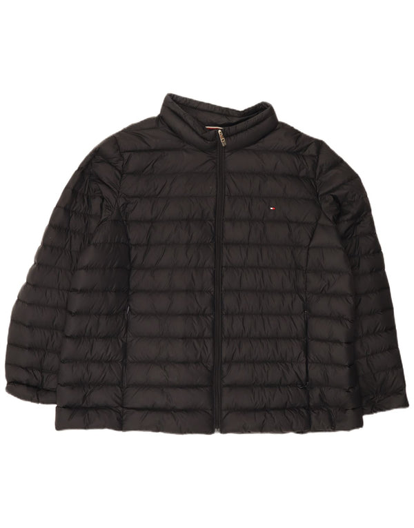 Damska ocieplana kurtka Tommy Hilfiger UK 20 2XL Czarny poliamid