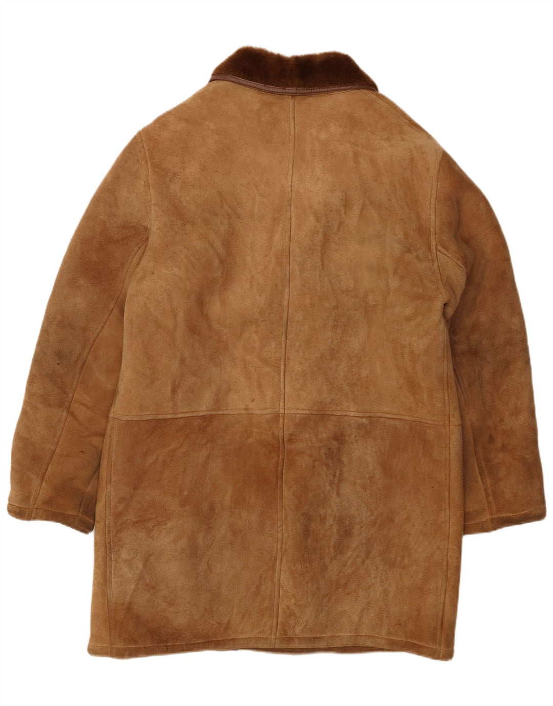 Męska kurtka shearling z podwójnymi piersiami VINTAGE UK 36 Small Brown Shearling