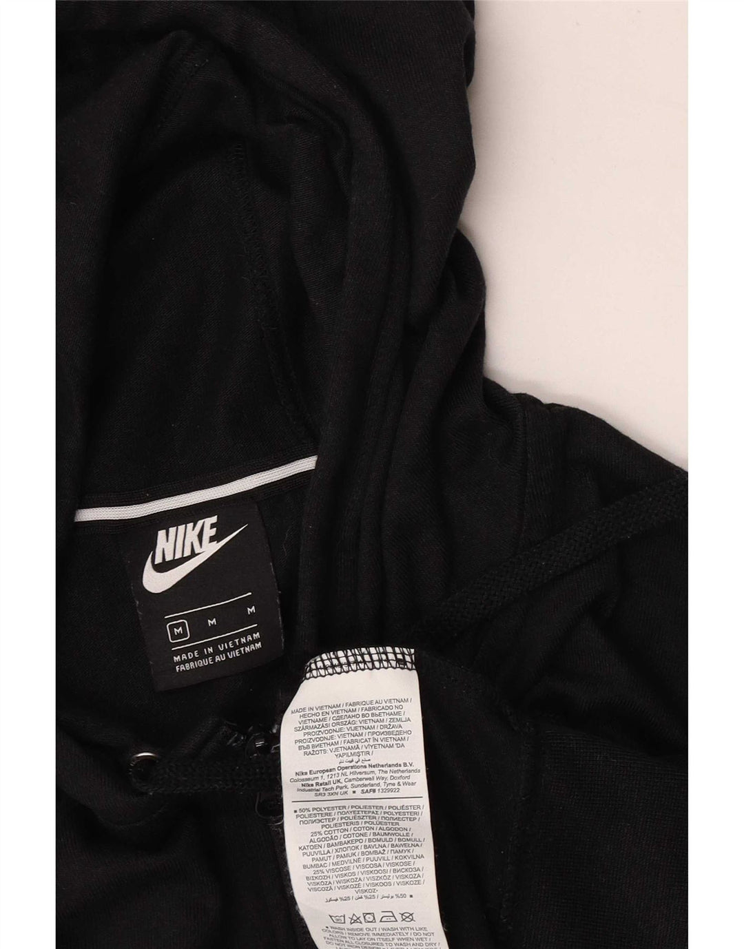 Damski sweter z kapturem i zamkiem błyskawicznym Nike, UK 14, średni czarny poliester